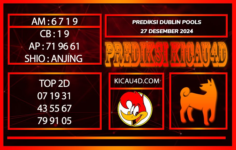 PREDIKSI TOGEL DUBLIN POOLS 27 DESEMBER 2024