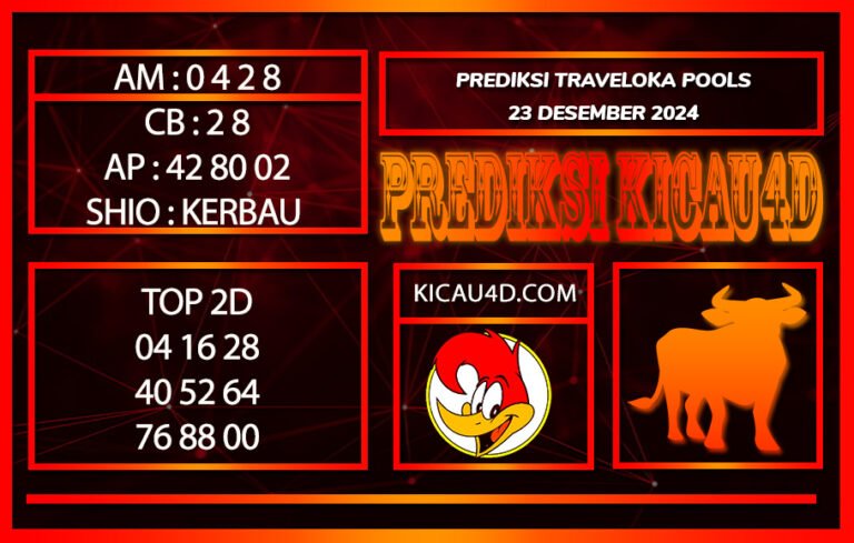 PREDIKSI TOGEL TRAVELOKA POOLS 23 DESEMBER 2024