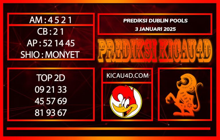 PREDIKSI TOGEL DUBLIN POOLS 3 JANUARI 2025