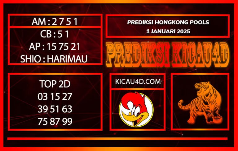 PREDIKSI TOGEL HONGKONG POOLS 1 JANUARI 2025
