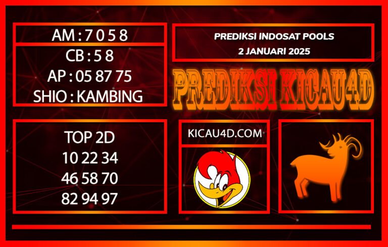 PREDIKSI TOGEL INDOSAT POOLS 2 JANUARI 2025