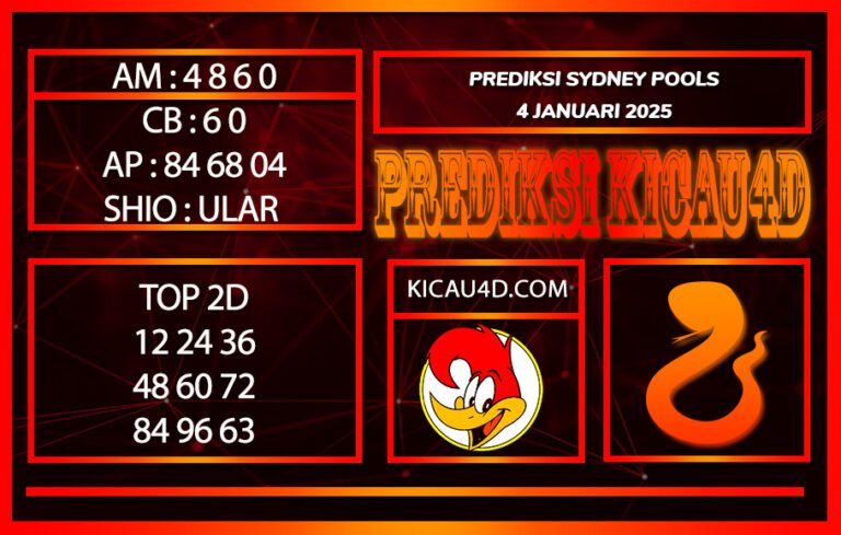 PREDIKSI TOGEL SYDNEY POOLS 4 JANUARI 2025