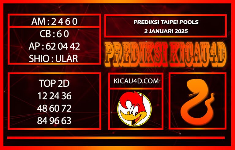 PREDIKSI TOGEL TAIPEI POOLS 2 JANUARI 2025