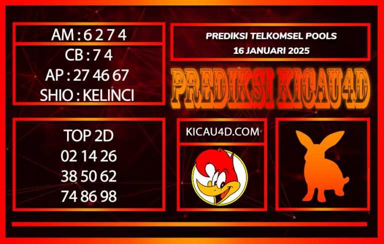 PREDIKSI TOGEL TELKOMSEL POOLS 16 JANUARI 2025