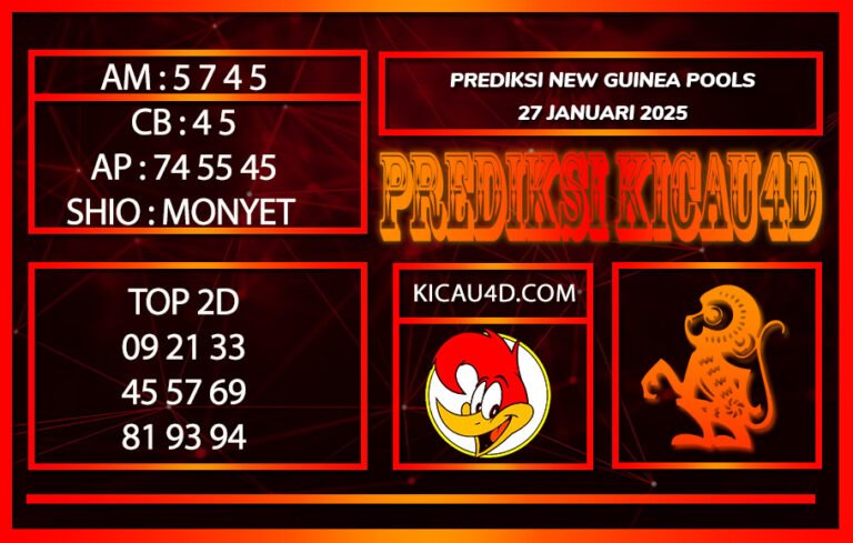 PREDIKSI TOGEL NEW GUINEA POOLS 27 JANUARI 2025