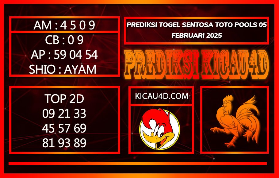 PREDIKSI TOGEL SENTOSA TOTO POOLS 05 FEBRUARI 2025