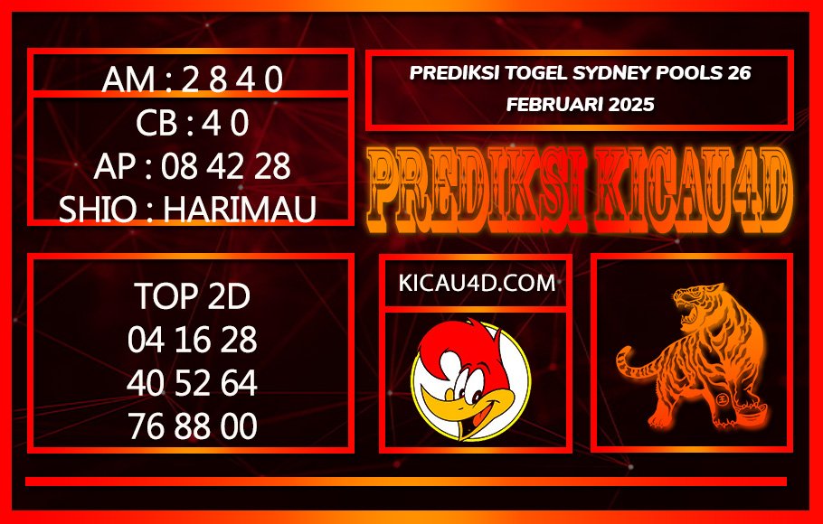 PREDIKSI TOGEL SYDNEY POOLS 26 FEBRUARI 2025