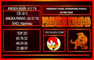PREDIKSI TOGEL HONGKONG POOLS 03 MEI 2025